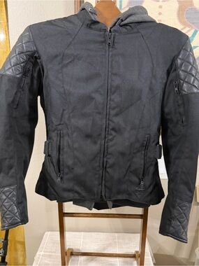 Speed & Strength Motorcycle Jacket Armored Canvas/Leathered Double Take XL Women